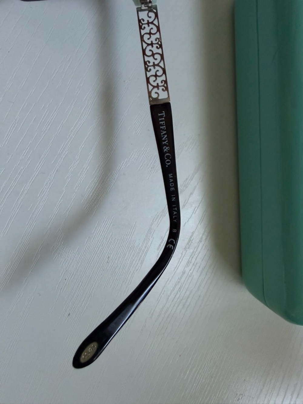 Tiffany & Co. Black Cat-Eye Glasses with Signature Tiffany Blue Case - Picture 4 of 4